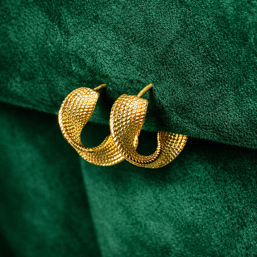 Ribbon Fold Earrings